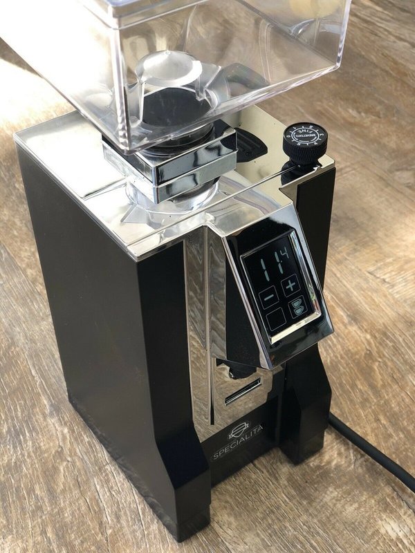 Eureka New Mignon SPECIALITA Espressomühle 55mm Mahlwerk 2er Digitaltimer *  Schwarz 16CR * DEMO