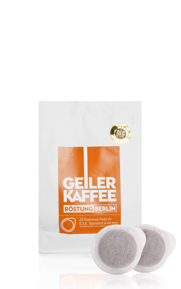 GEILER KAFFEE - Röstung BERLIN - 20 ESE Pads ohne Alu-Umverpackung