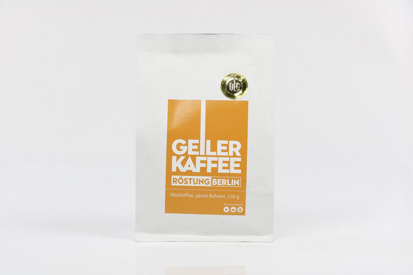 GEILER KAFFEE - Röstung BERLIN - 250g Espressobohnen ganze Bohnen (39,60 €*/1kg)