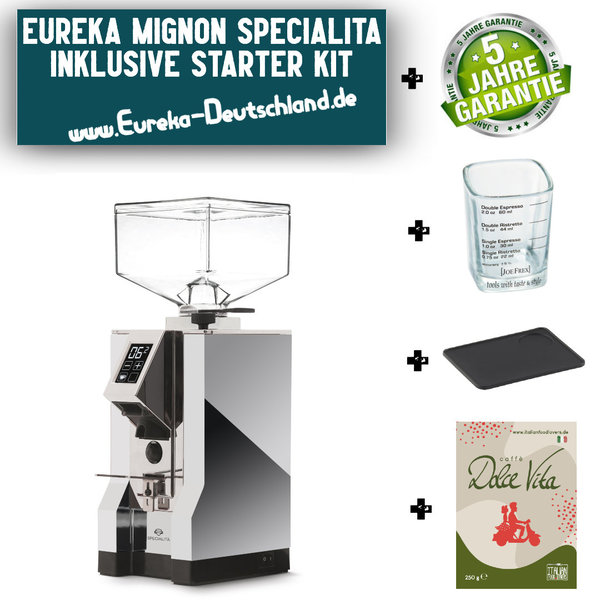 Eureka New Mignon SPECIALITA Espressomühle * Farbauswahl * Inklusive Starter Kit + 5 Jahre Garantie