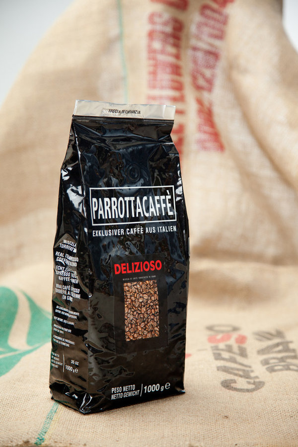 Parrottacaffé Delizioso Espresso Kaffee Bohnen 1KG - 90% Arabica + 10% Robusta
