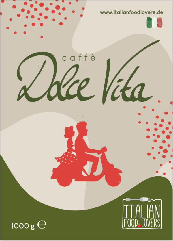 italianfoodlovers * La Dolce Vita * Caffé Italiana - Kaffeebohnen * 60% Arabica + 40% Robusta - 1KG