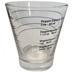 Barista Shotglas Rund - DVG Shot-Glas mit Skala - perfekt für jeden Hobby-Barista!