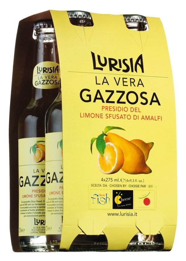 4x 275 ml Gazzosa Zitronenlimonade (LURISIA IT)