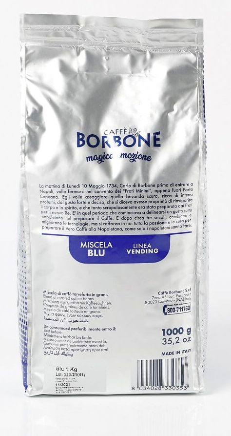 Borbone Miscela Blu - 1kg ganze Bohne - Kaffeebohnen - 60% Arabica - 40% Robusta