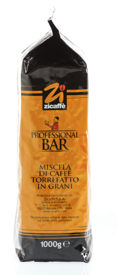 Zicaffe Espressobohnen Professional Bar 1kg - 50% Arabica + 50% Robusta